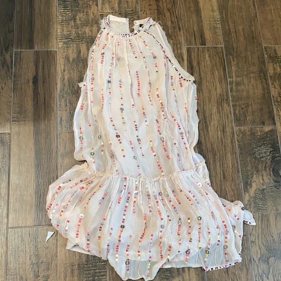 Anthropologie love Sam beaded sequin halter dress - Picture 6 of 11